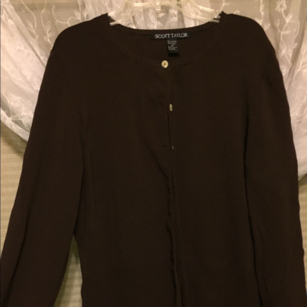 Brown cardigan